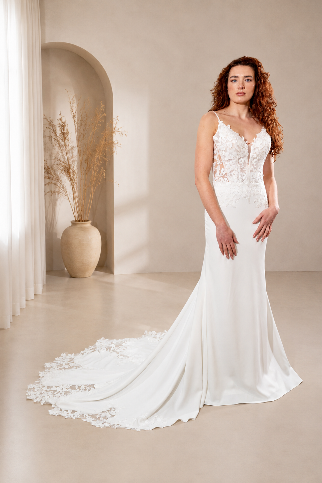 GABRIEL-JAMES-NINA-FIT-AND-FLARE-CREPE-AND-LACE-BOHO-WEDDING-DRESS-AT-EDEN-BRIDAL-BELFAST-1.png