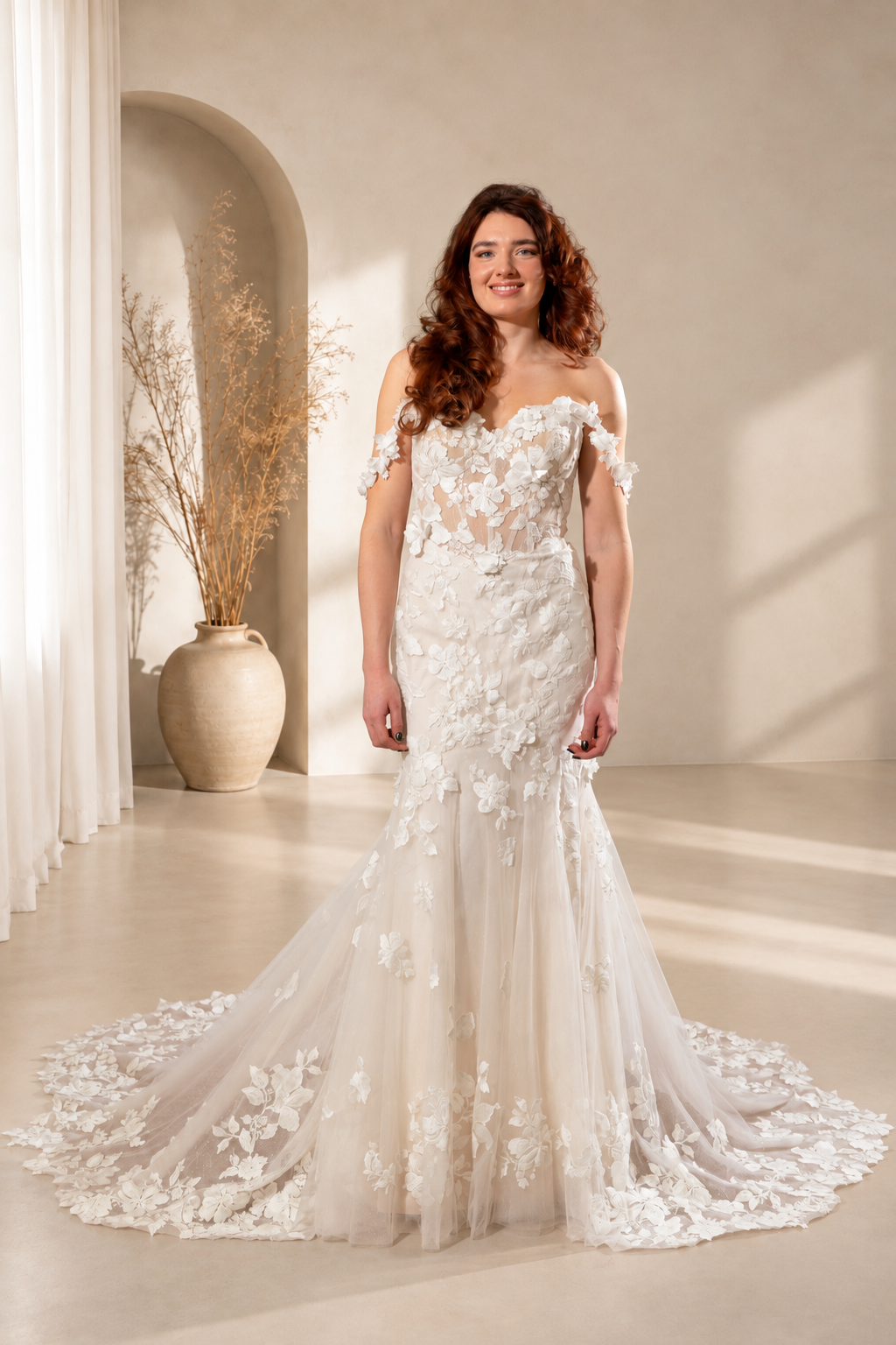 GABRIEL-JAMES-SANDRA-BLUSH-LACE-FITTED-BOHO-WEDDING-DRESS-AT-EDEN-BRIDAL-BELFAST-1.png