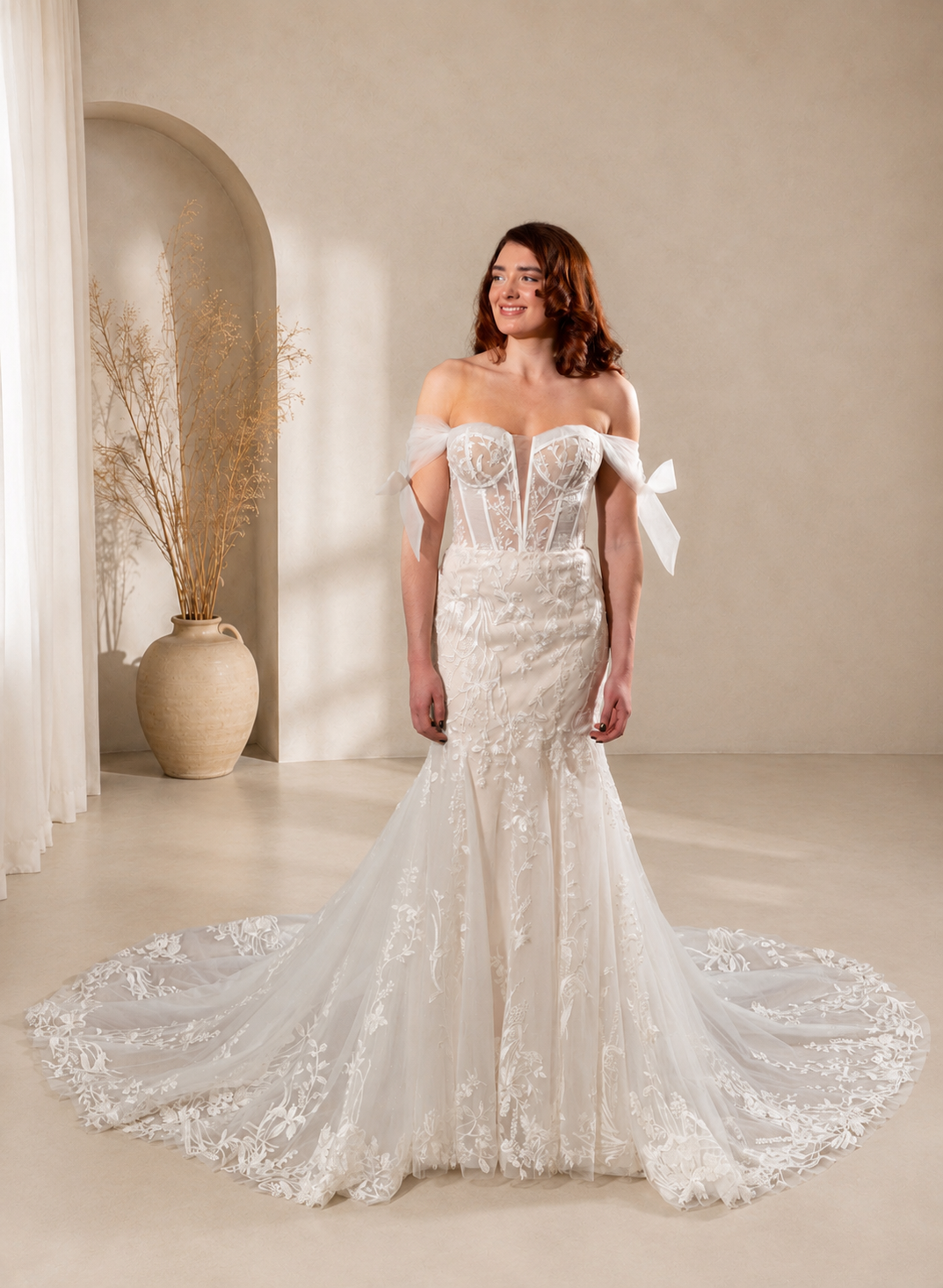 GABRIEL-JAMES-HOLLY-BOHO-LACE-FIT-AND-FLARE-BOW-SLEEVE-WEDDING-DRESS-AT-EDEN-BRIDAL-BELFAST-1.png