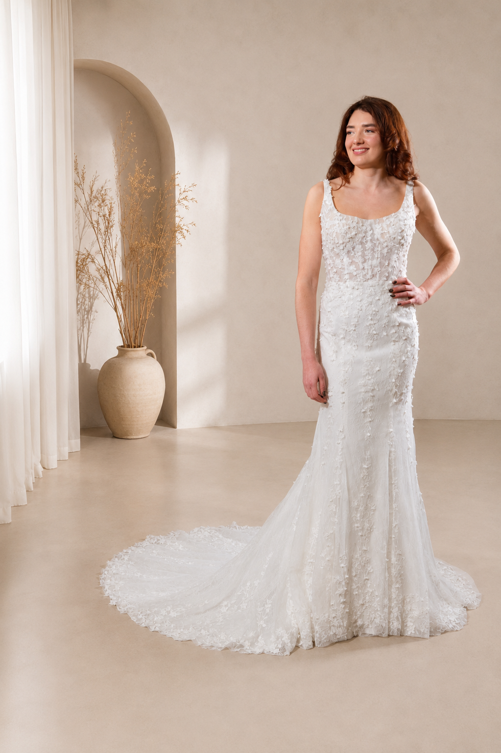 GABRIEL-JAMES-ISABELLA-BOHO-3D-FLORAL-LACE-FIT-AND-FLARE-SQUARE-NECK-WEDDING-DRESS-AT-EDEN-BRIDAL-BELFAST-1.png