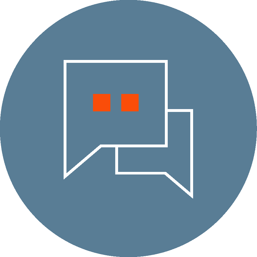 Slack logo with a speech bubble and two red eyes in the center.