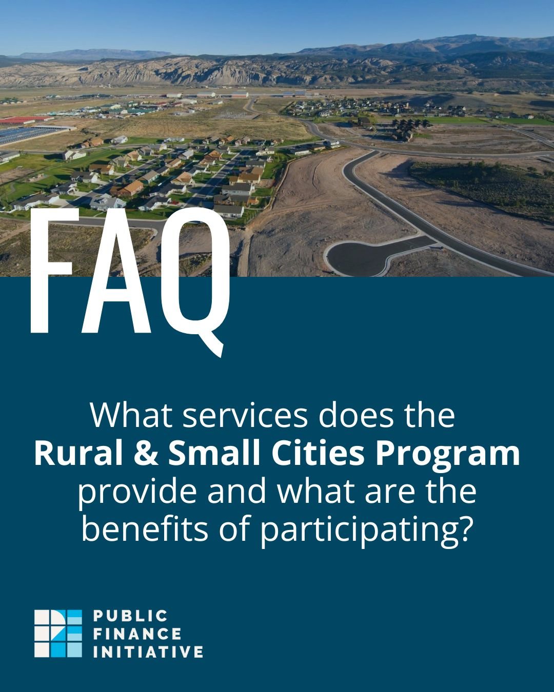 FAQ social post graphic a public financing non-profit