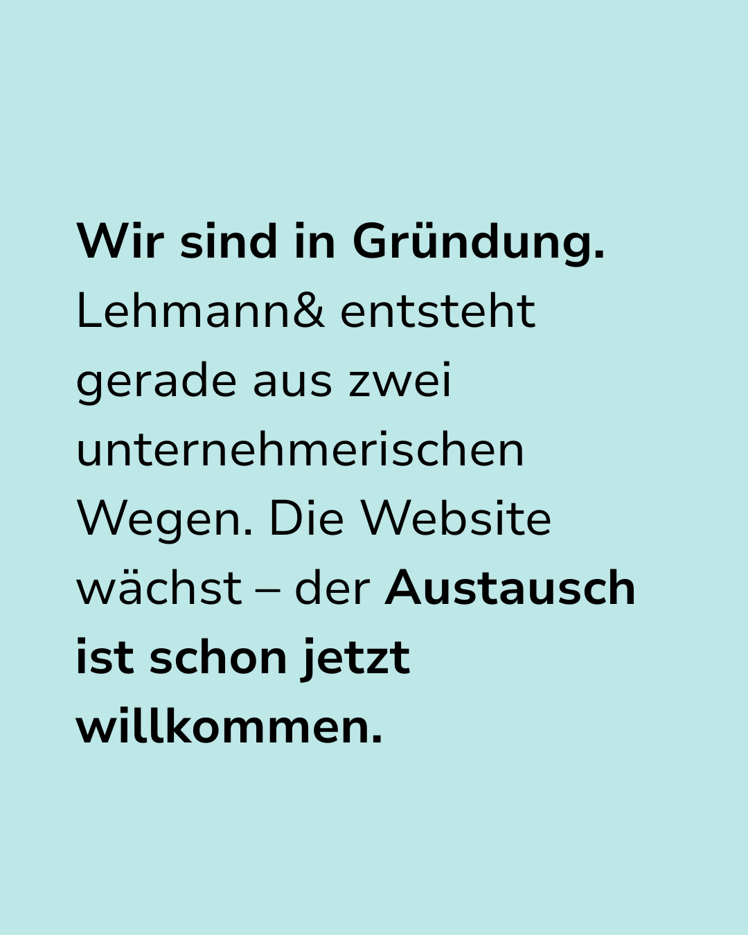 Wir sind in Gründung. Lehmann& entsteht gerade aus zwei unternehmerischen Wegen. Die Website wächst – der Austausch ist schon jetzt willkommen..png