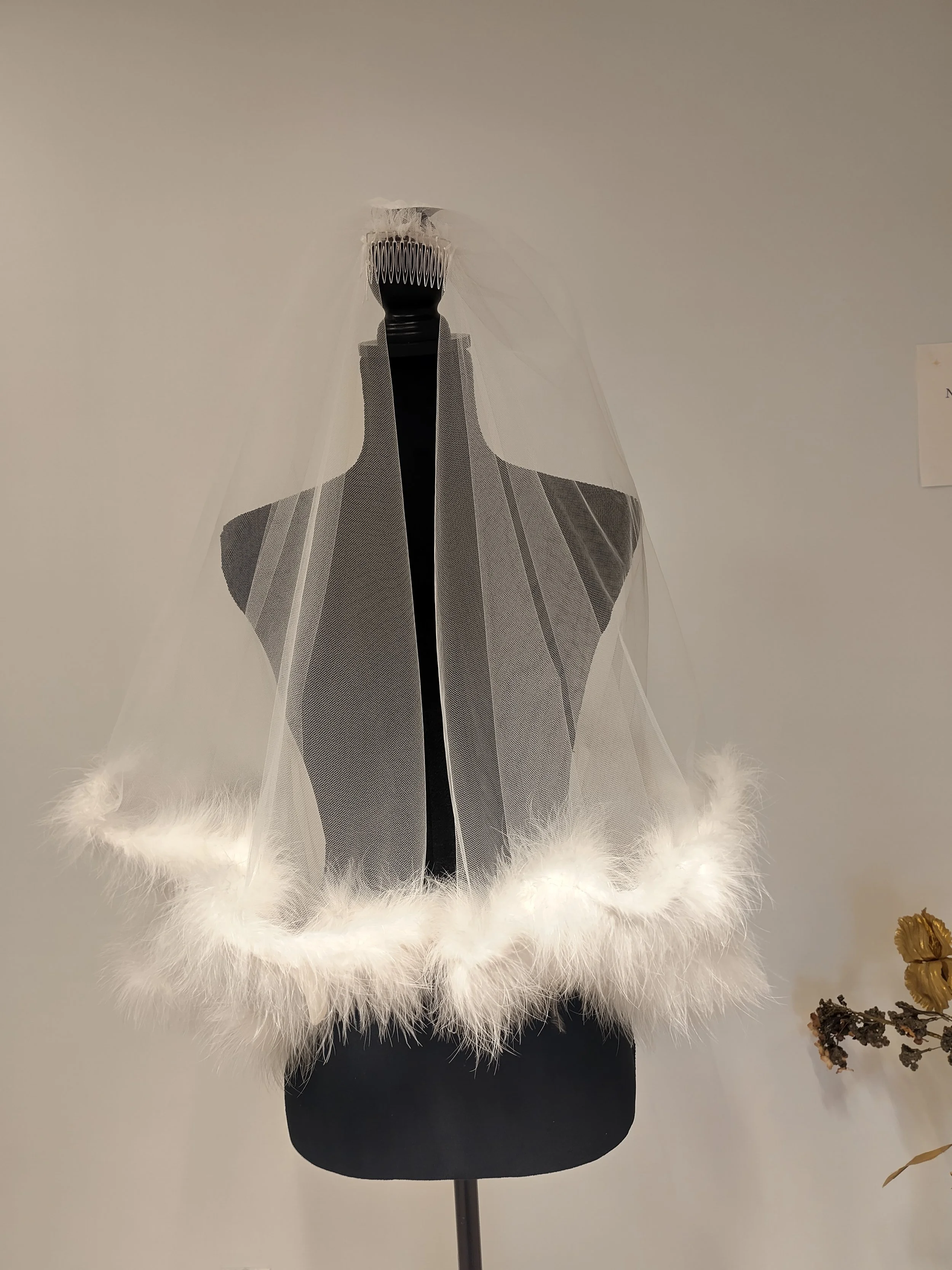 Petit voile effet fourrure