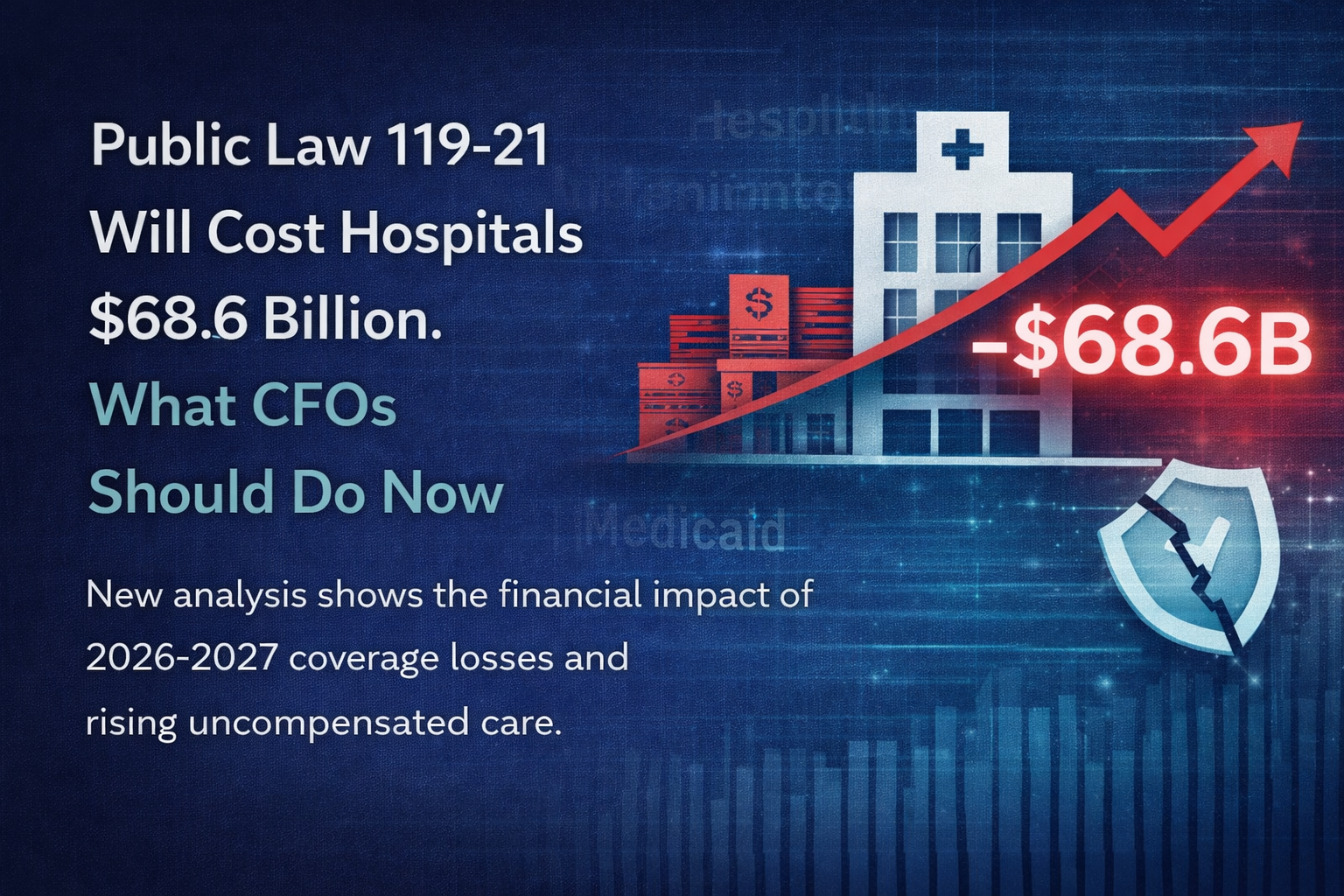 Public Law 119-21 Will Cost Hospitals $68.6 Billion. Here’s What CFOs Should Do Now.