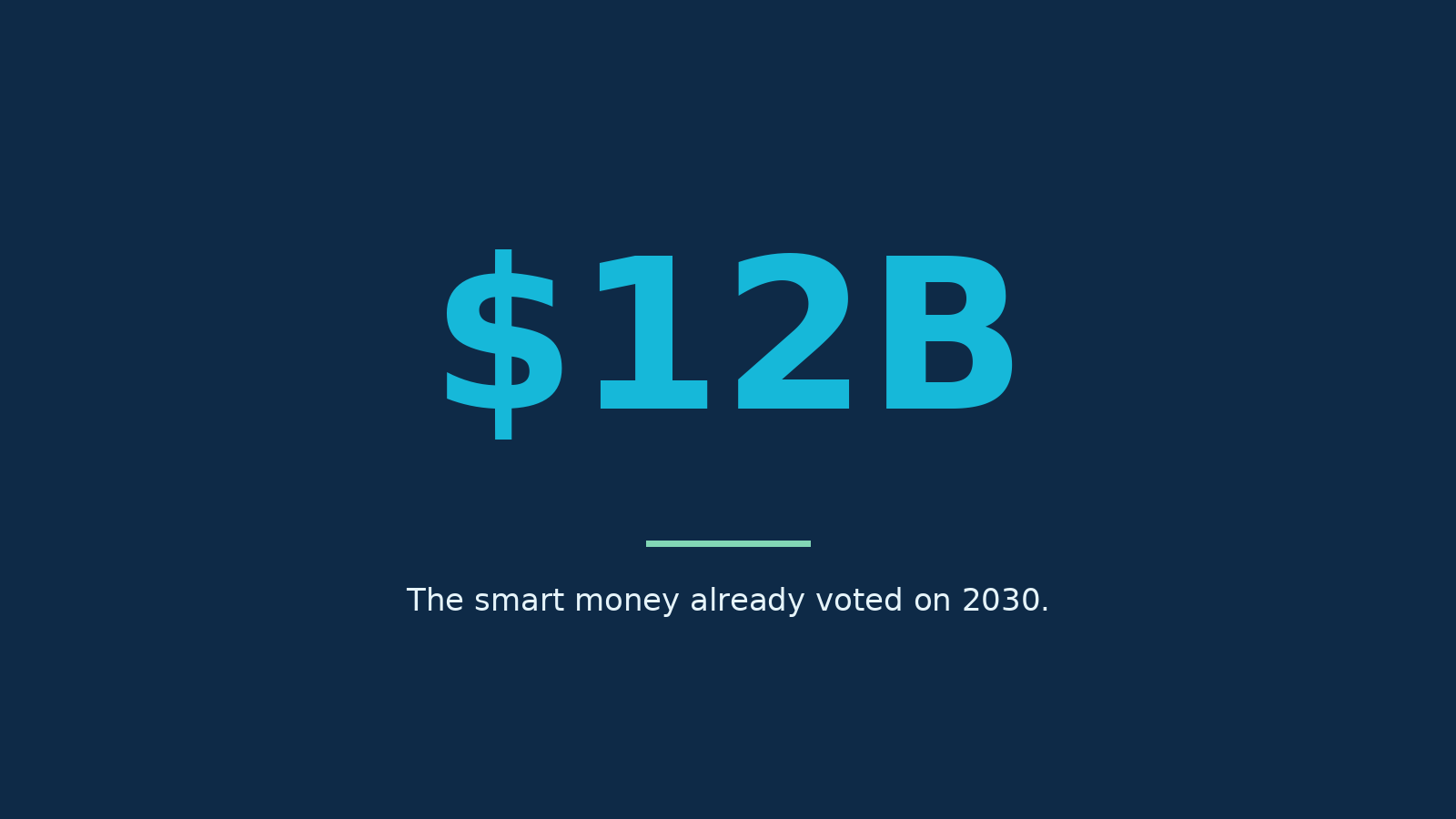 Follow the Money: The Smart Capital Already Voted on What 2030 Looks Like