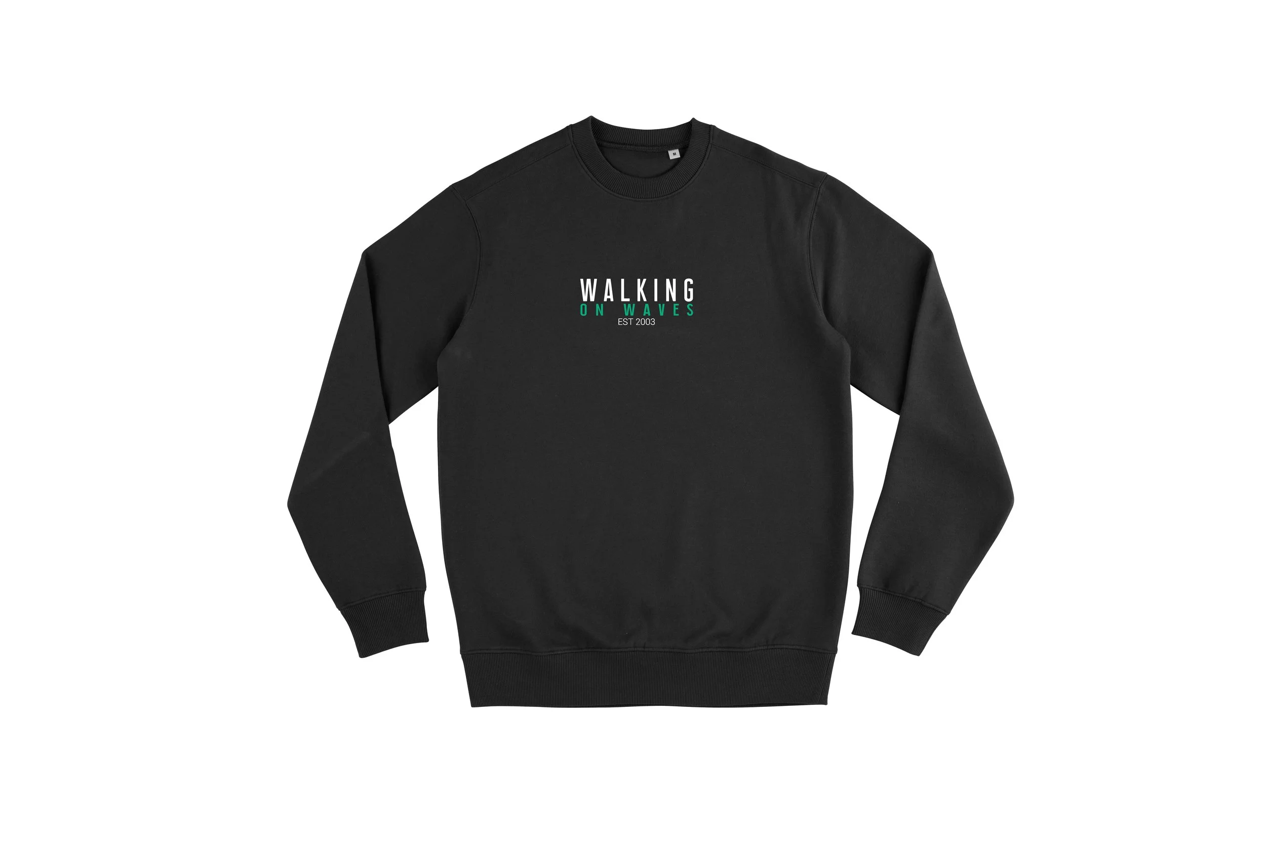 ACID WASH BLACK CREW NECK