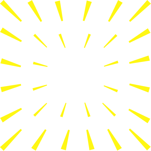 Yellow lines radiate outward from a central point, creating a starburst or explosion pattern representing intervention.