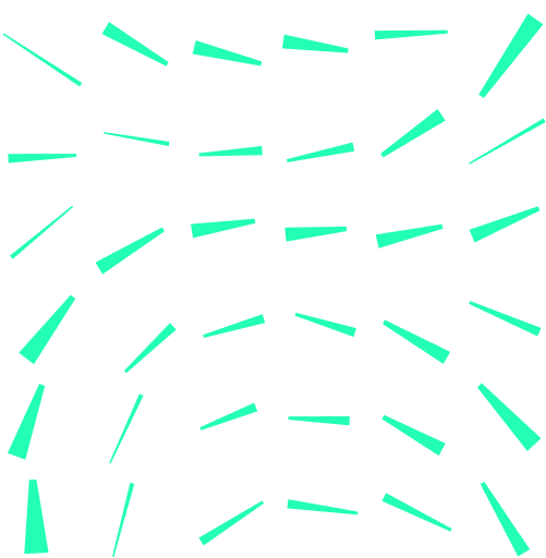 A pattern of teal lines on a black background representing clarity