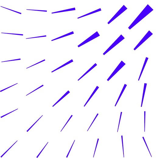 An abstract pattern of blue streaks trending upwards representing acceleration