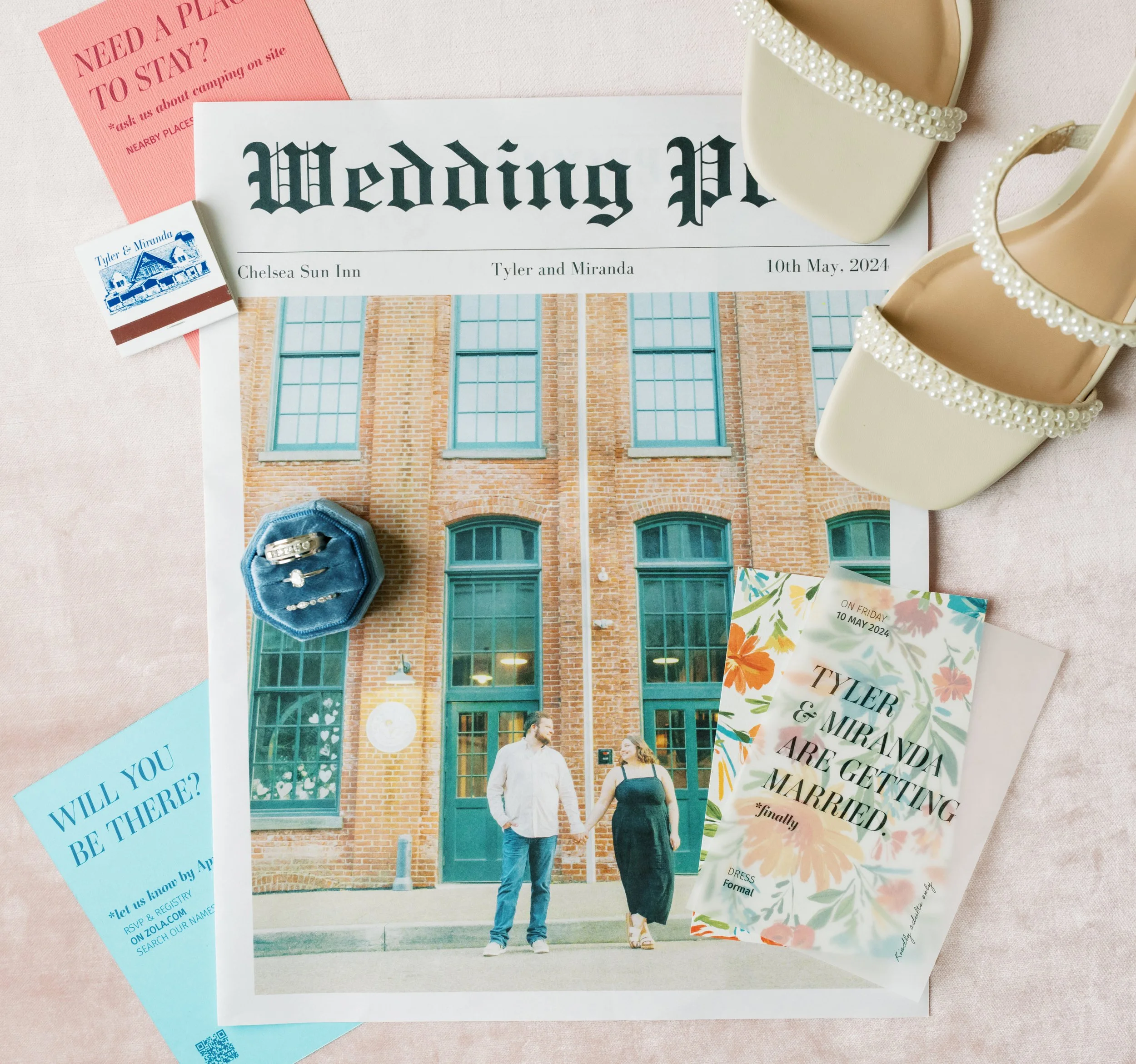 Designed newspaper, matchbook & paper goods