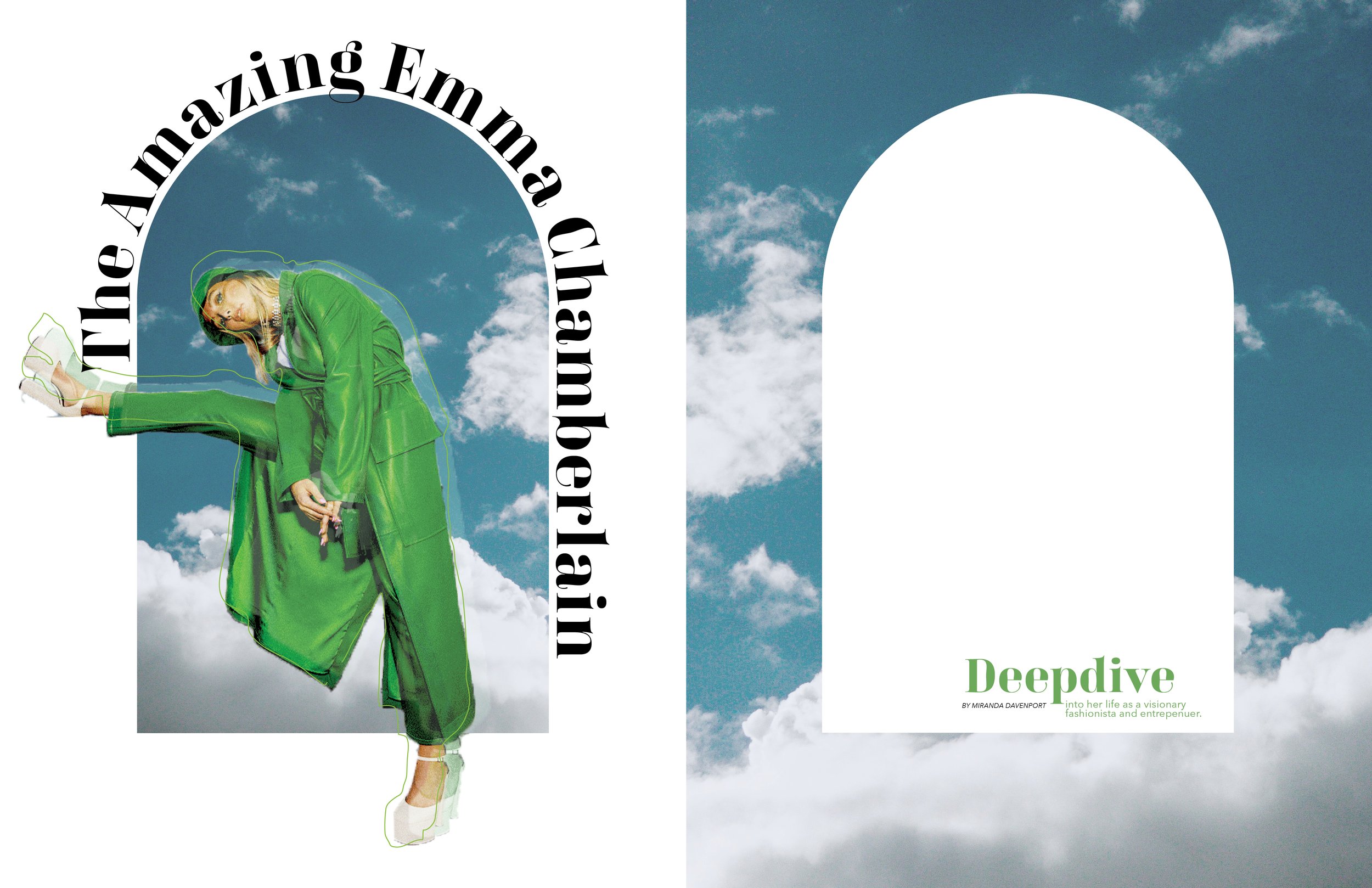 Magazine spread. Designed