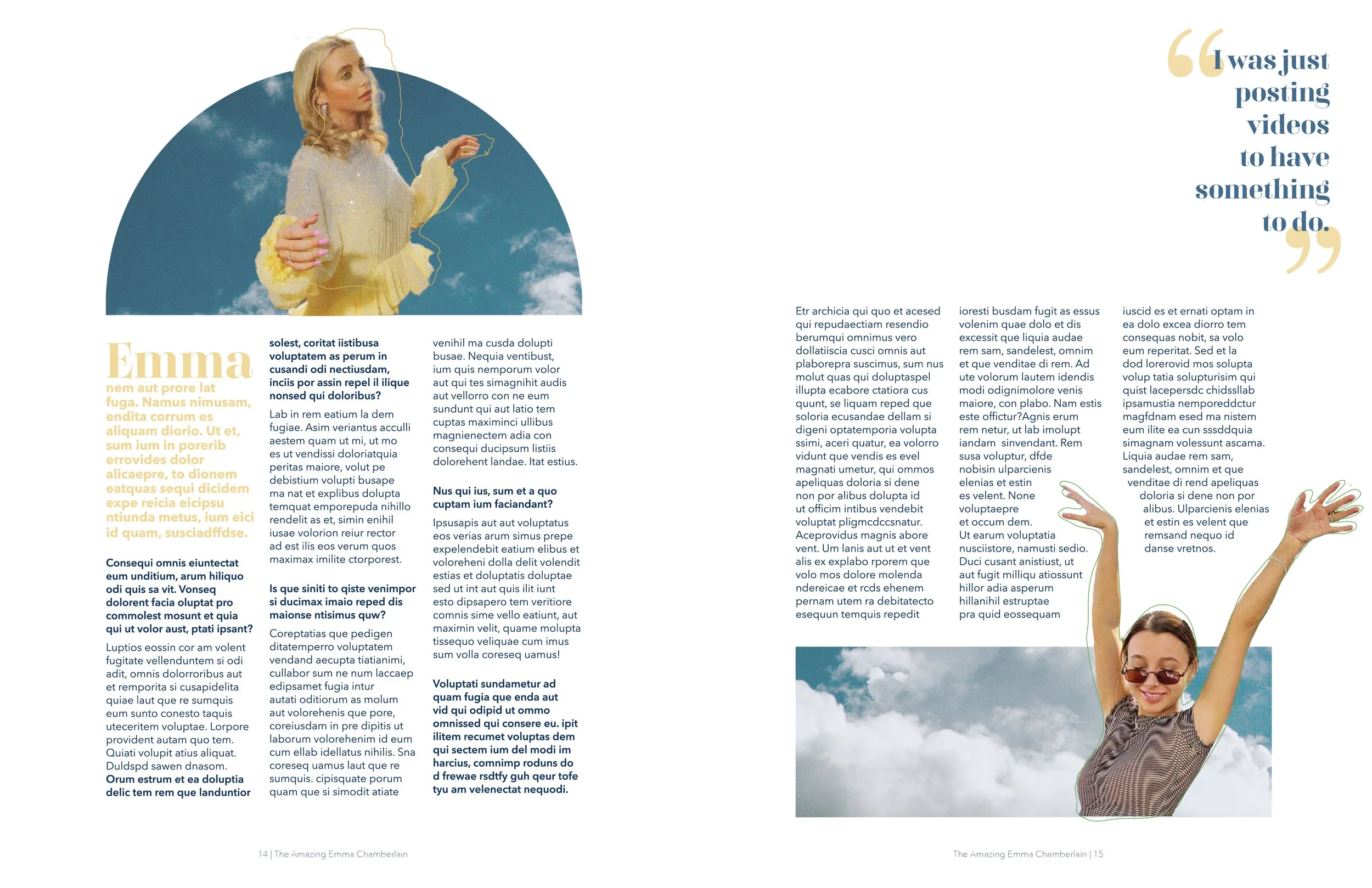 Magazine spread. Designed