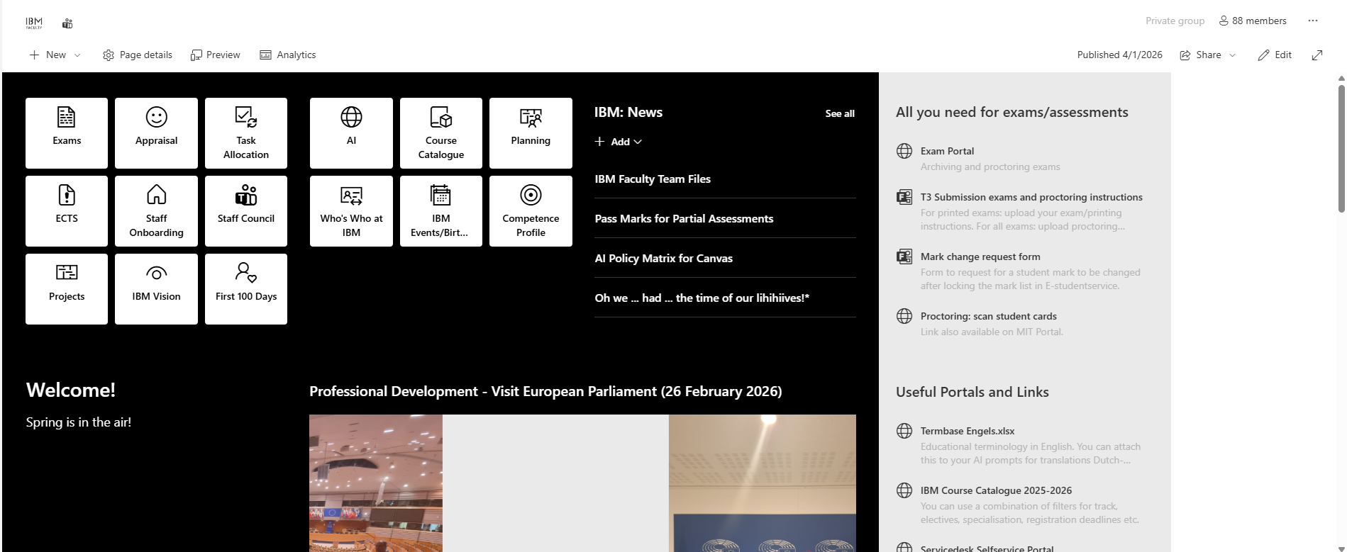 Team Sharepoint Site
