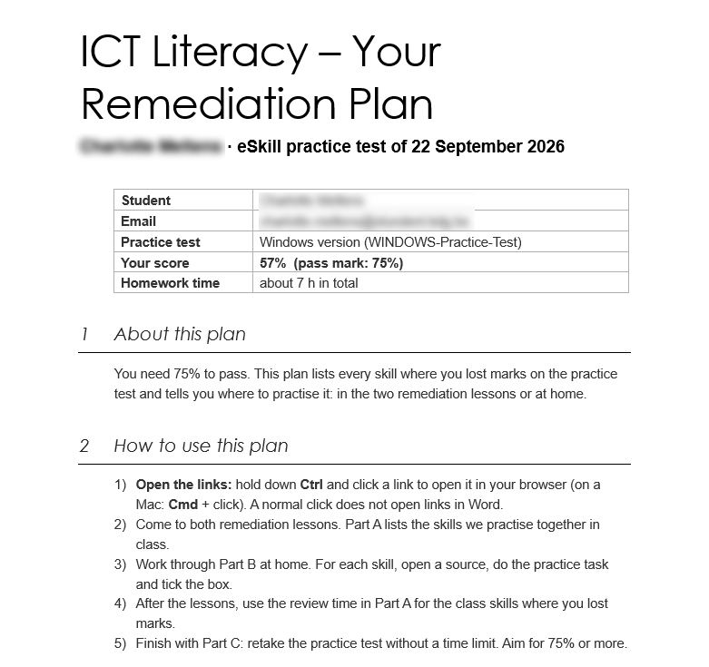 AI-generated Individual Remediation Plans