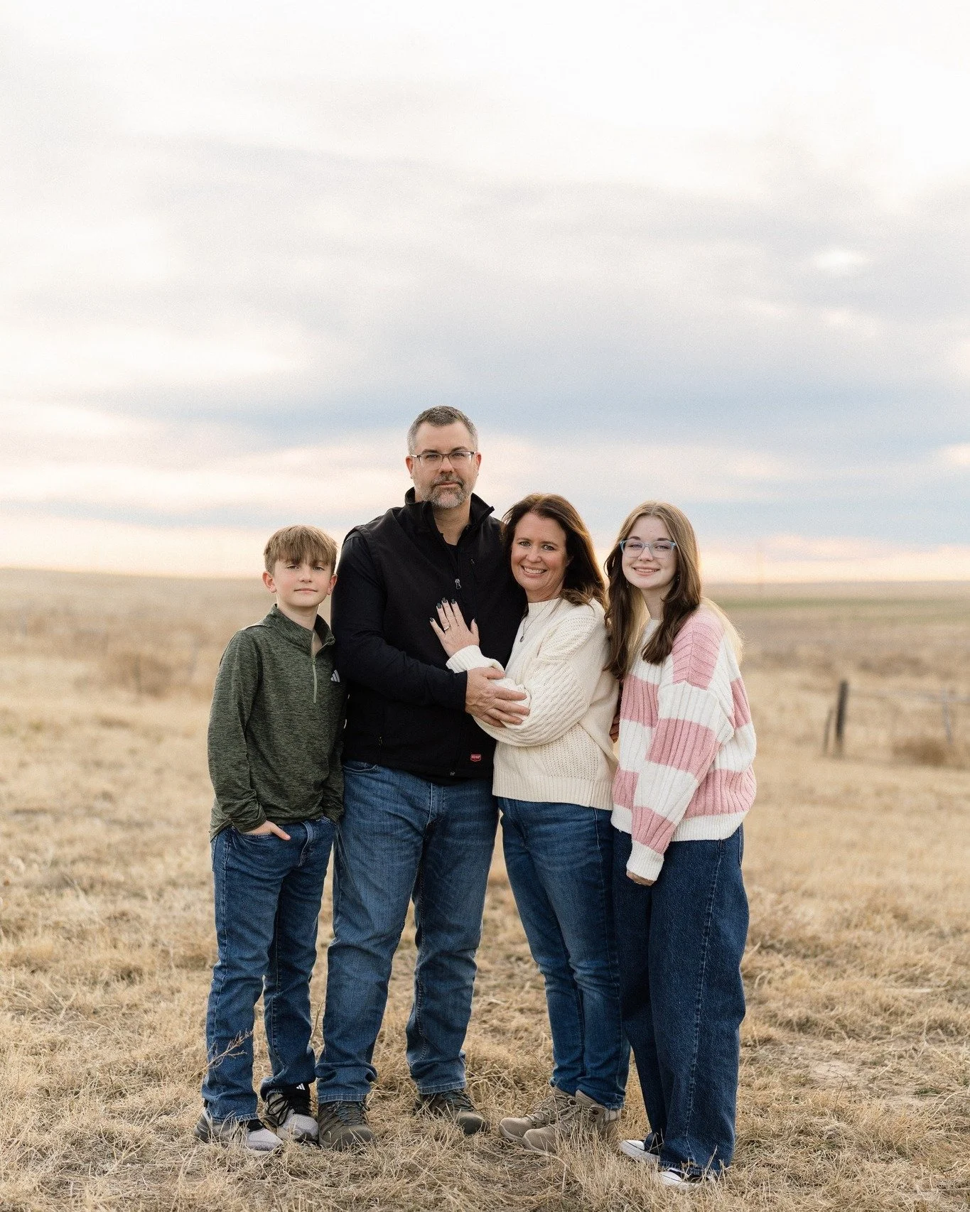 That pretty winter sky showing off for a sweet family moment. Gallery delivered and ready to be loved.