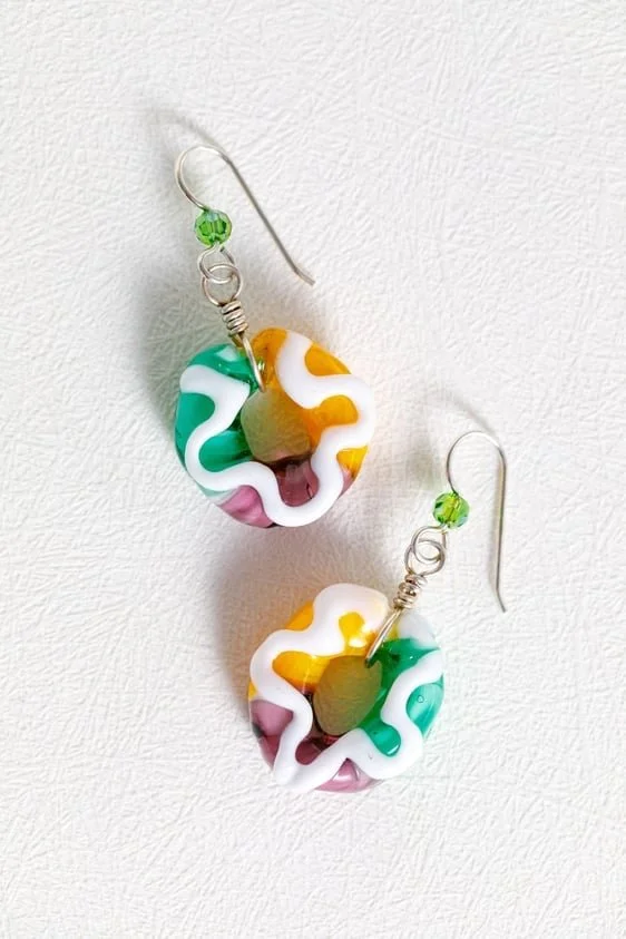 King Cake Earrings by Carol Flannery