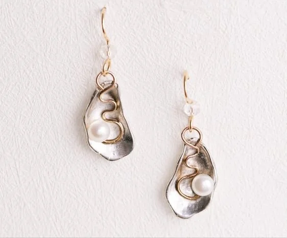 Oyster Earrings by Carol Flannery