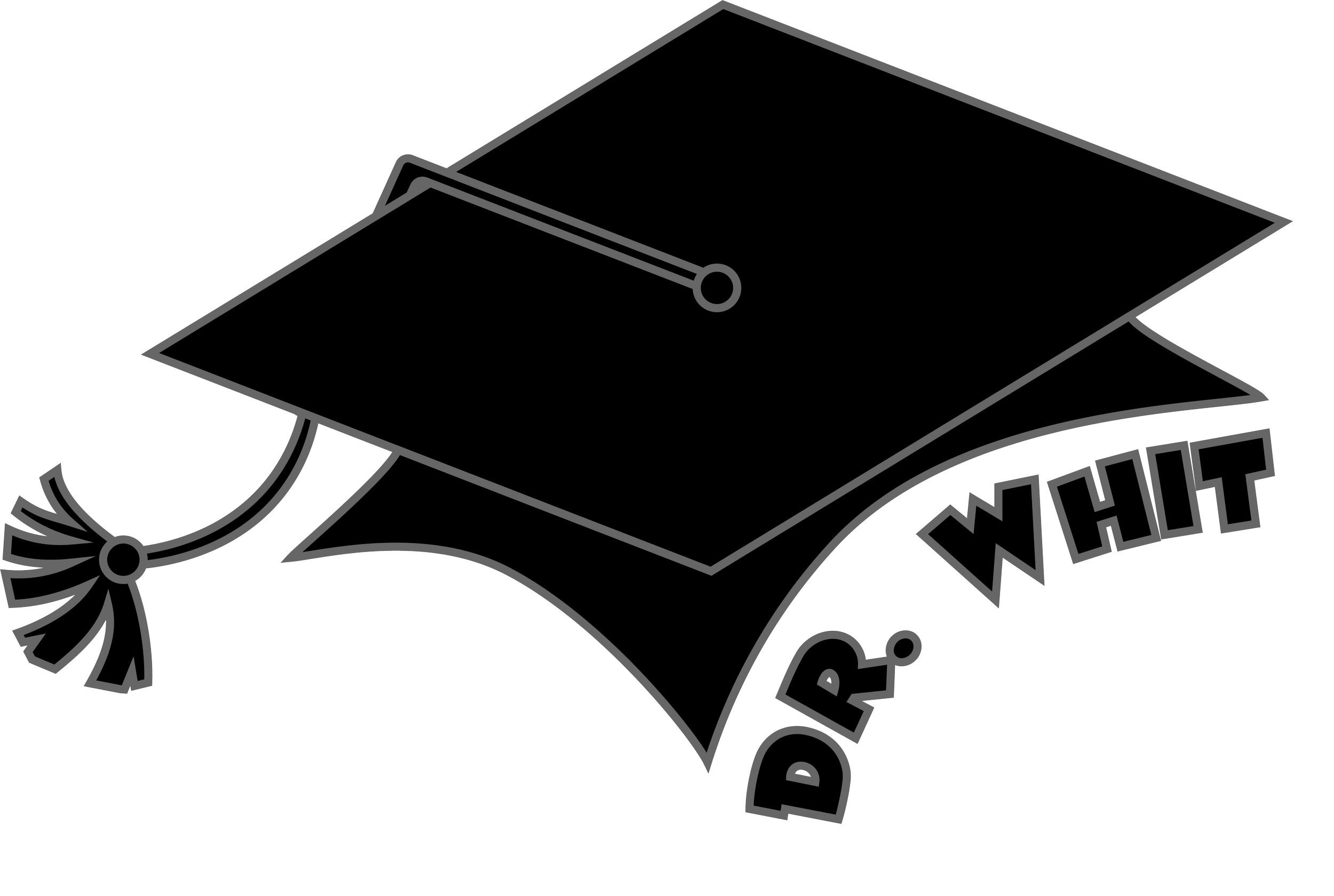 Dr. Whit Graduation Cap Logo