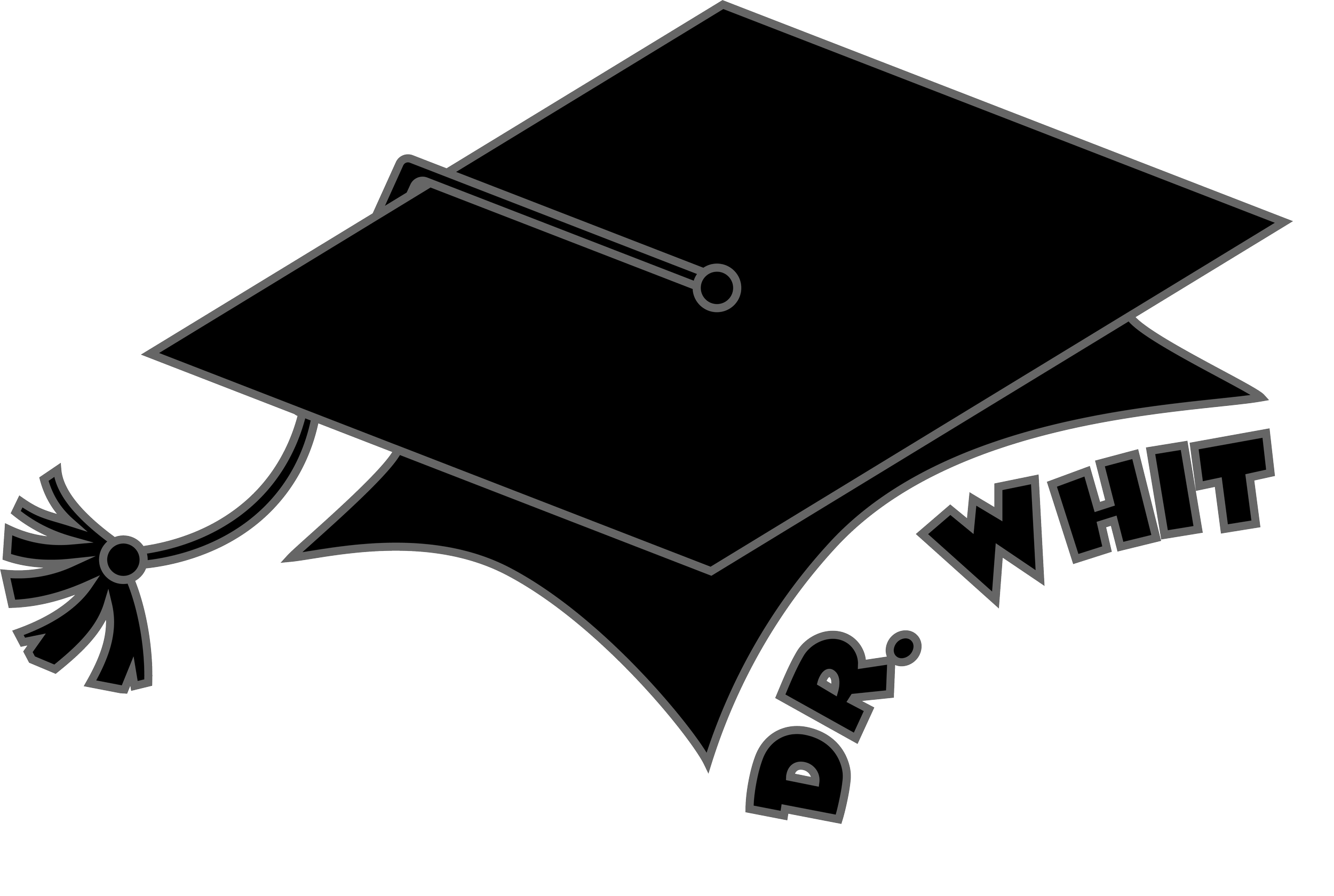 Dr. Whit Graduation Cap Logo