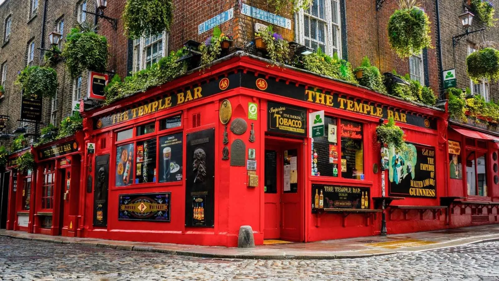 The Temple Bar pub in Dublin’s Temple Bar district, capturing the character and colour of the city often included on private walking and cultural tours.