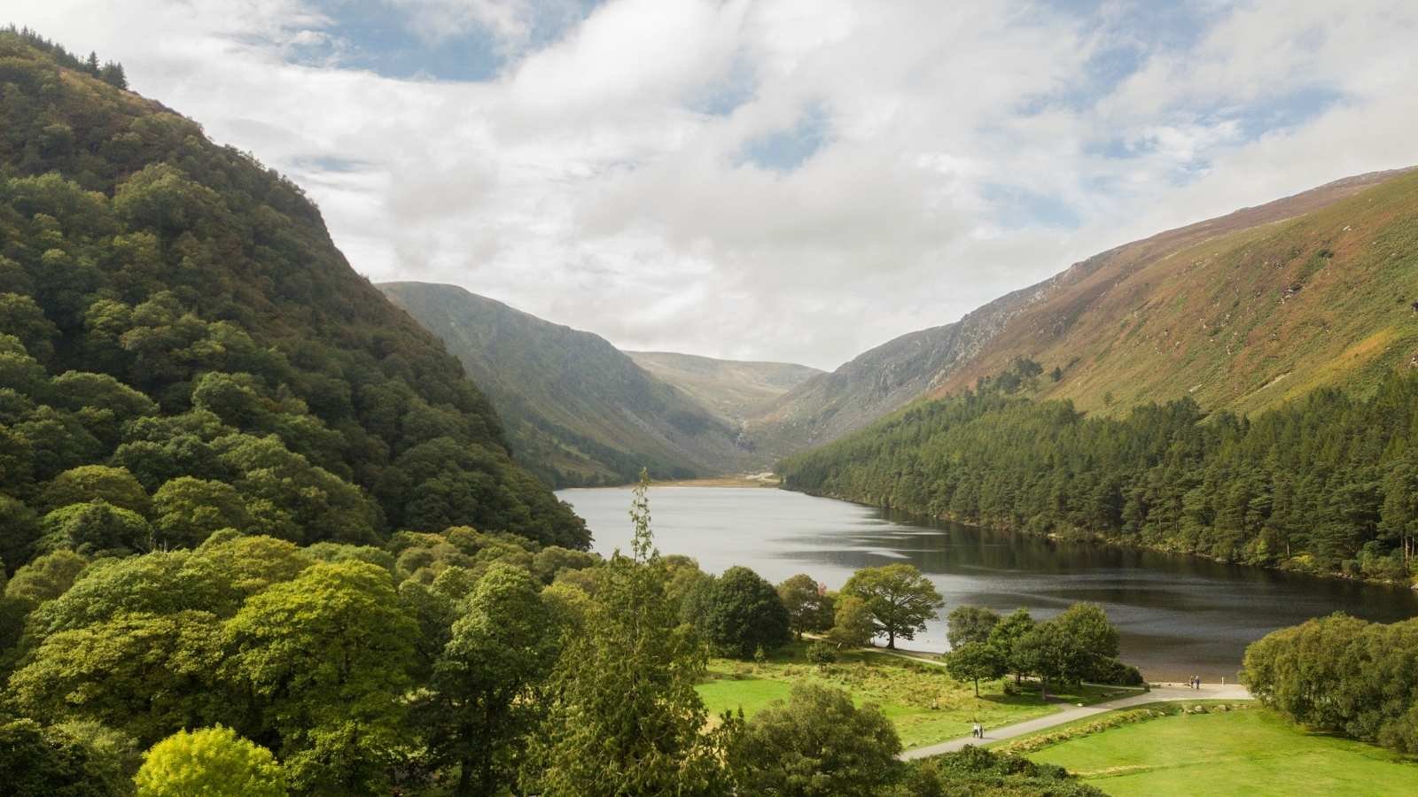 Scenic Irish valley and river landscape enjoyed on a private tour of Wicklow with Private Tours Ireland