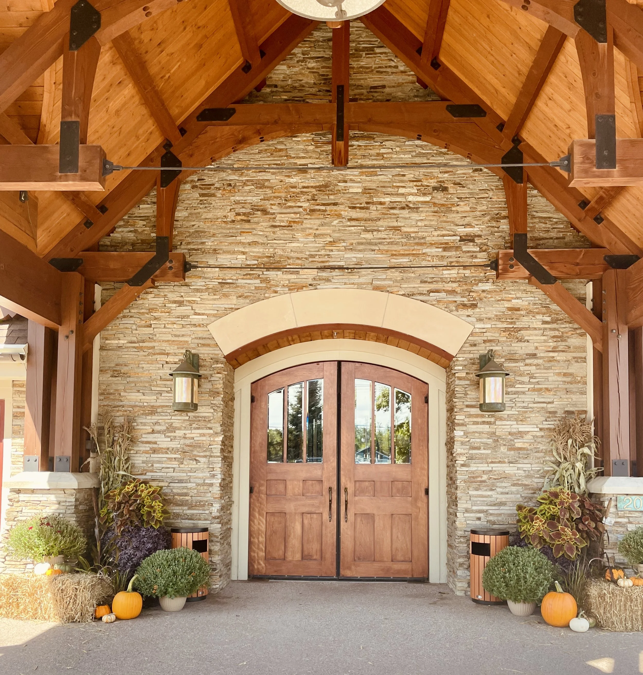 Tamarack Lodge Fall Front Doors