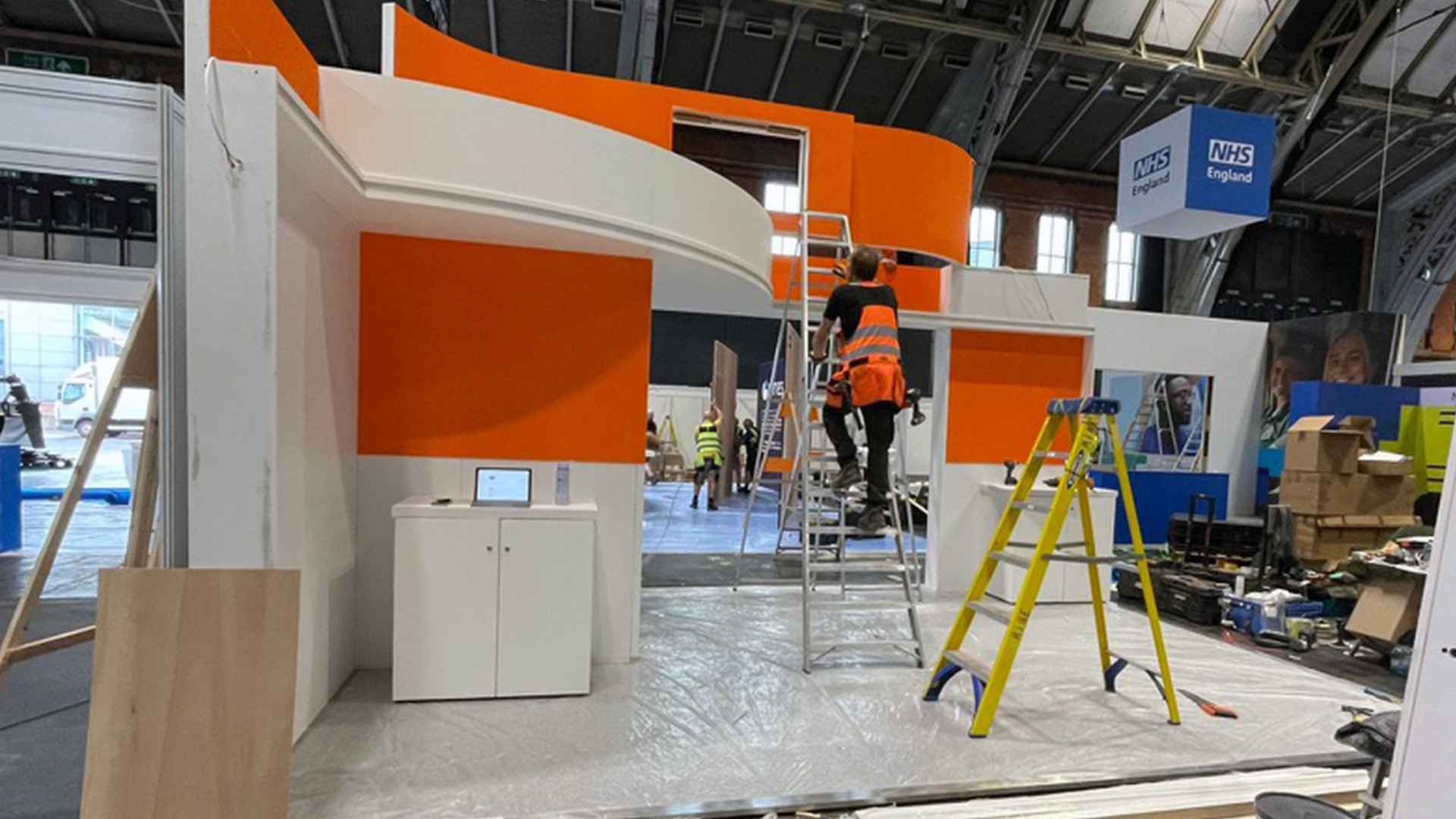 Large stand being built in the NHS Confed venue
