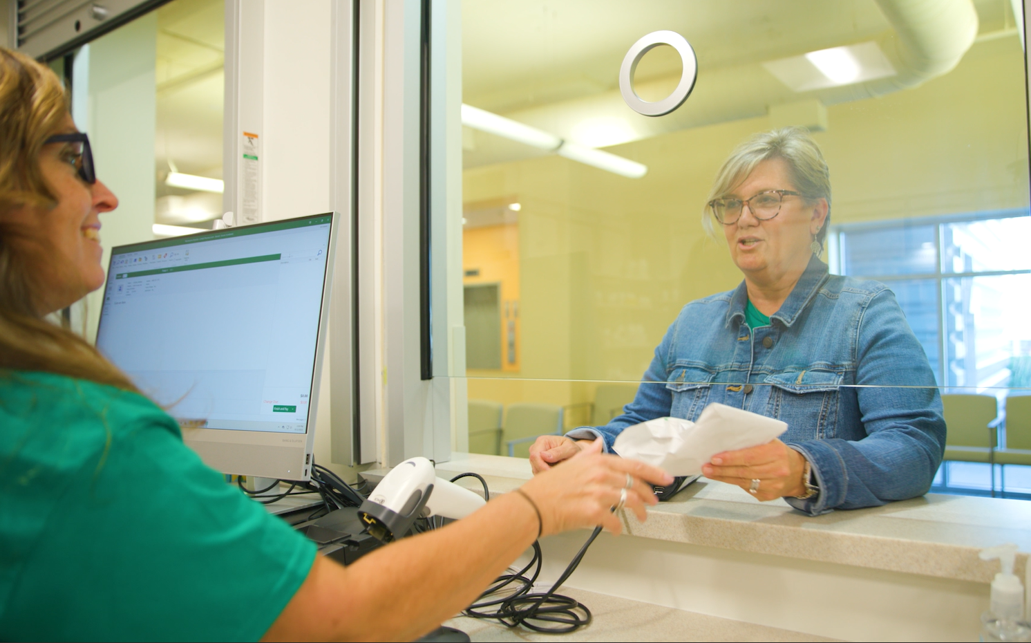 A patient refilling a prescription