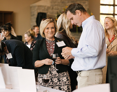 candid photo of people smilin