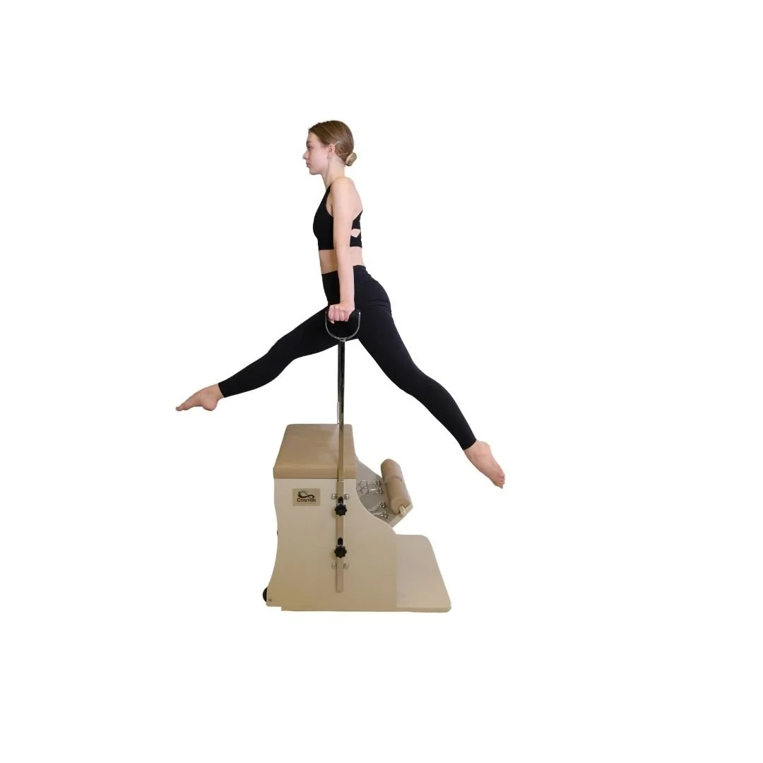Pilates Chair for studios and home practice, supporting strength and balance exercises