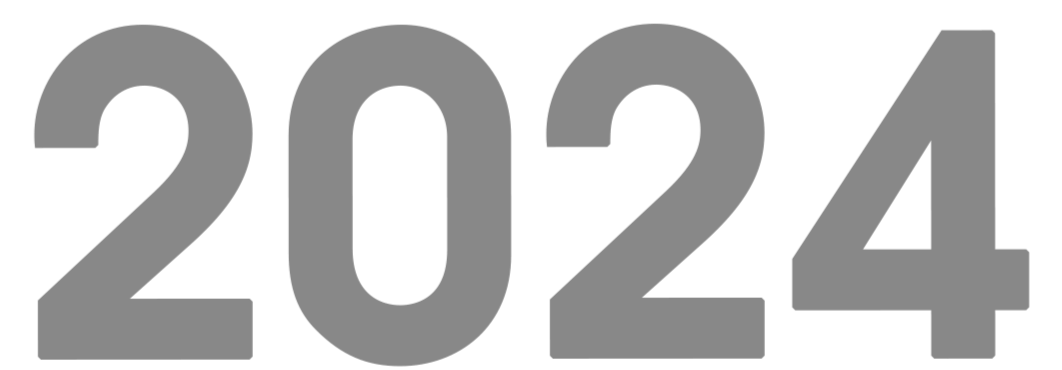 Large gray bold text displaying the year 2024.