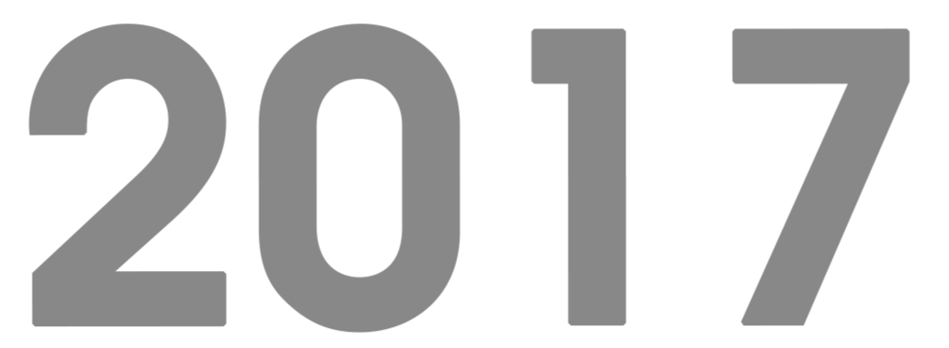 Large gray text displaying the year 2017.