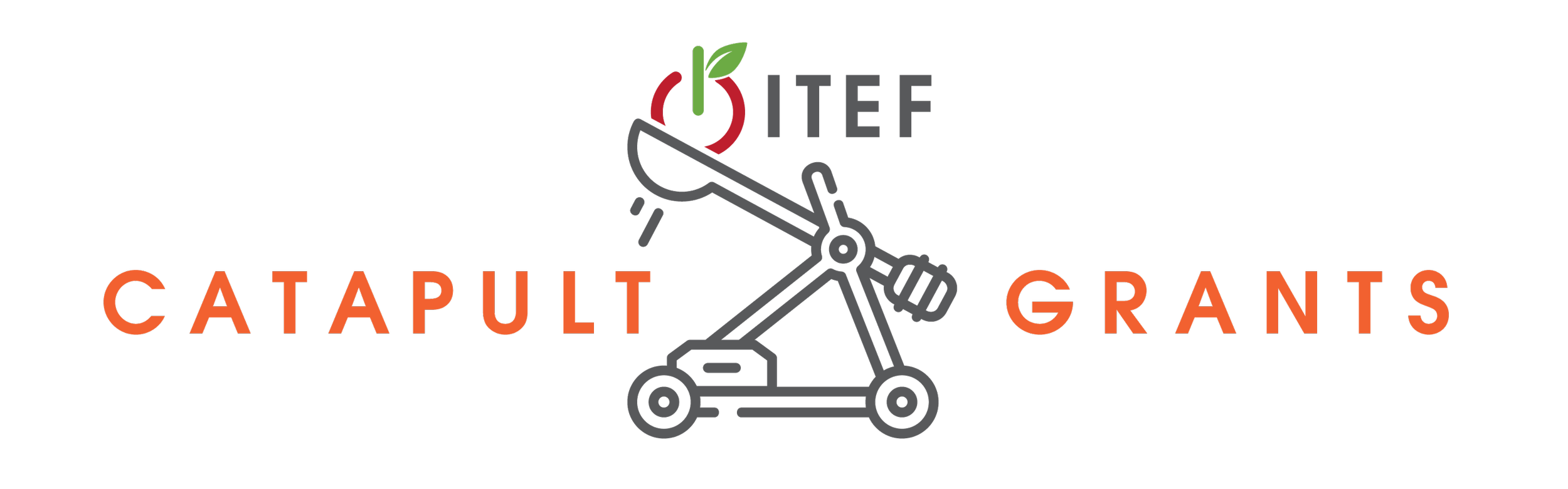 Logo featuring a wind turbine with a leaf on top, the text 'ITEF' above, and the words 'CATAPULT GRANTS' below.