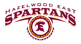Hazelwood East Spartans logo with team name and emblem