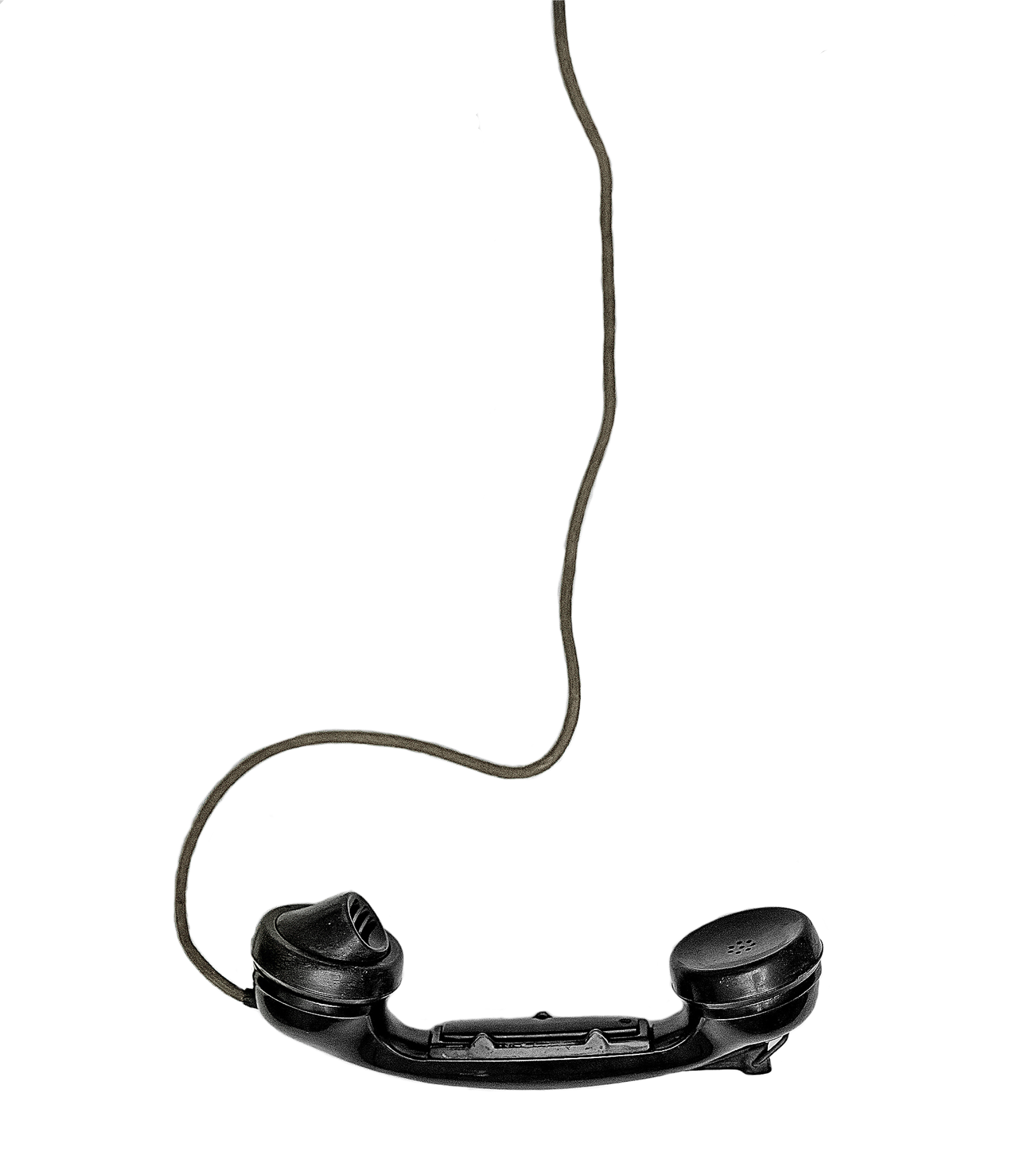 Black wired in-ear headphones with ear tips and a control module, placed on a white background.