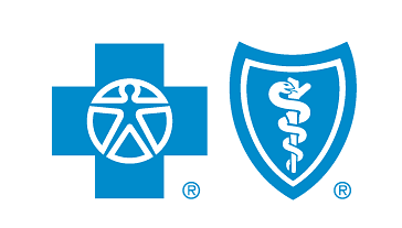 Blue logo with a medical cross and wheel, and a shield with a snake and staff.
