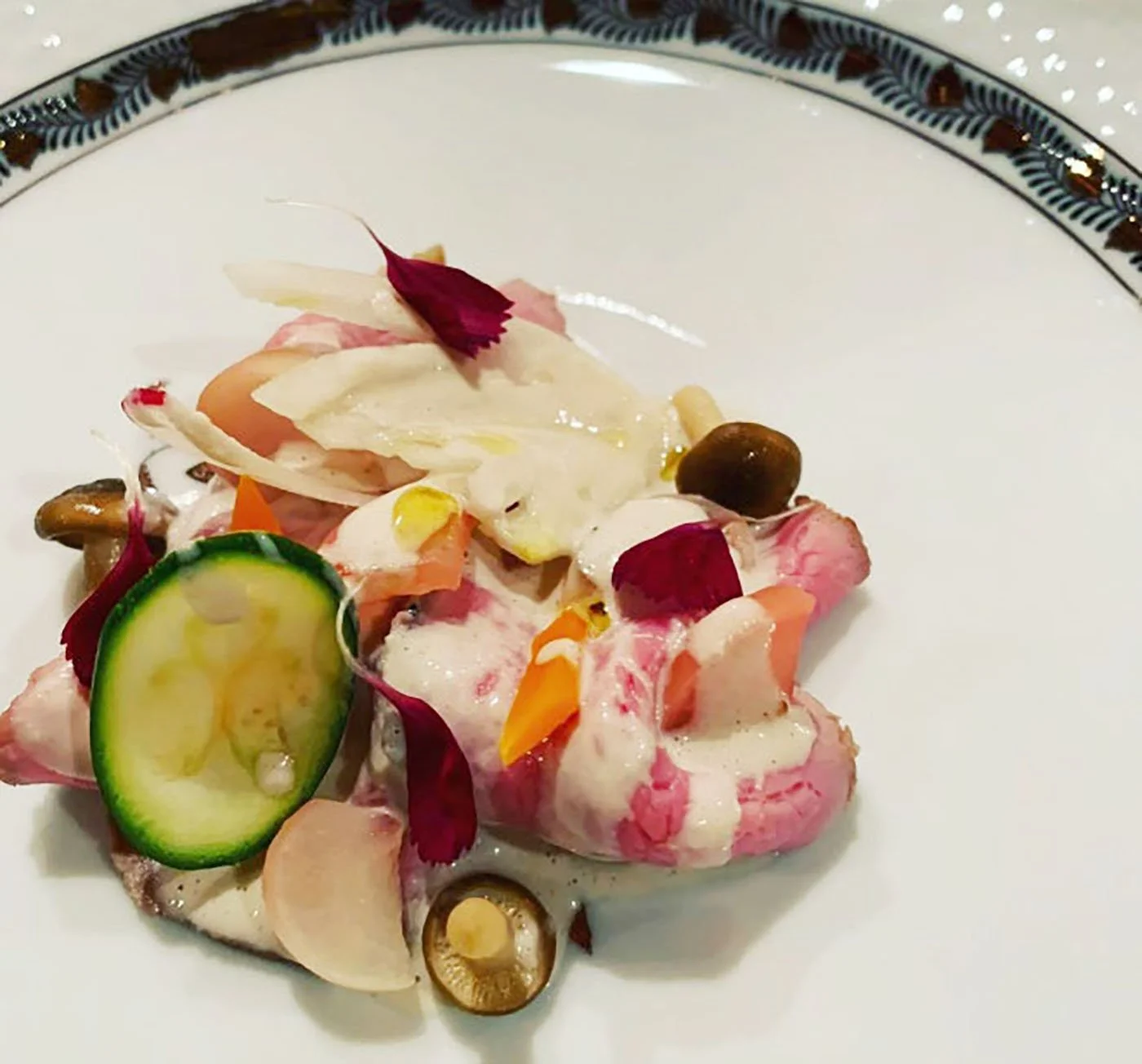 Vitello tonnato, tuna dressing, pickled vegetables