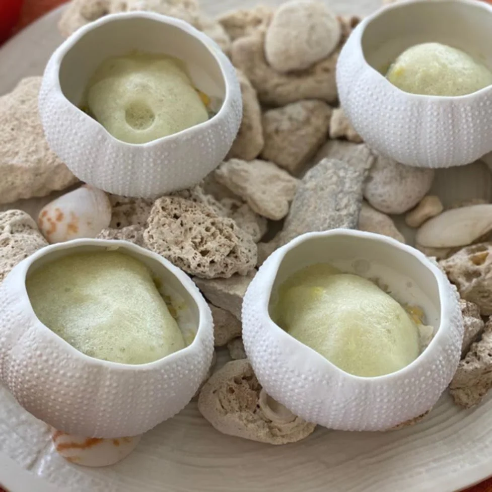 Wild seabass ceviche, coconut, lime, chili