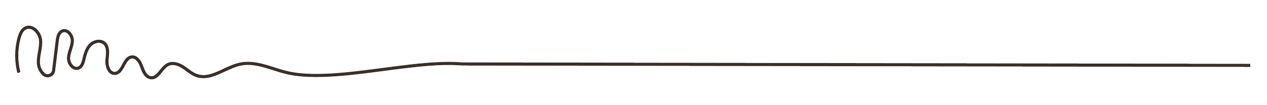 Line drawing of a curly wire leading to a small coils and then a straight line.