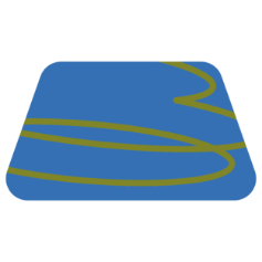Illustration of a blue top hat with greenish-yellow swirling lines