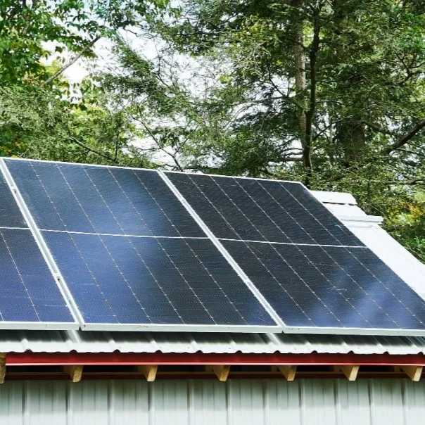 Off-grid solar system installation. Solar panels, solar inverters, off-grid energy, green energy, renewable energy, Northern California, NorCal
