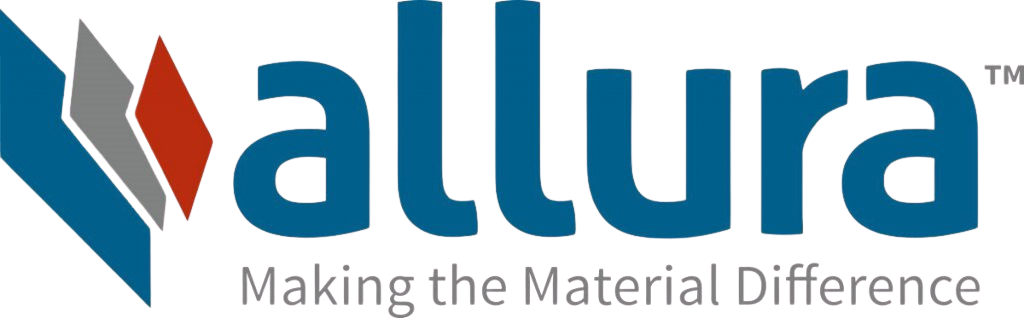 Allura logo with stylized icon and the slogan "Making the Material Difference"
