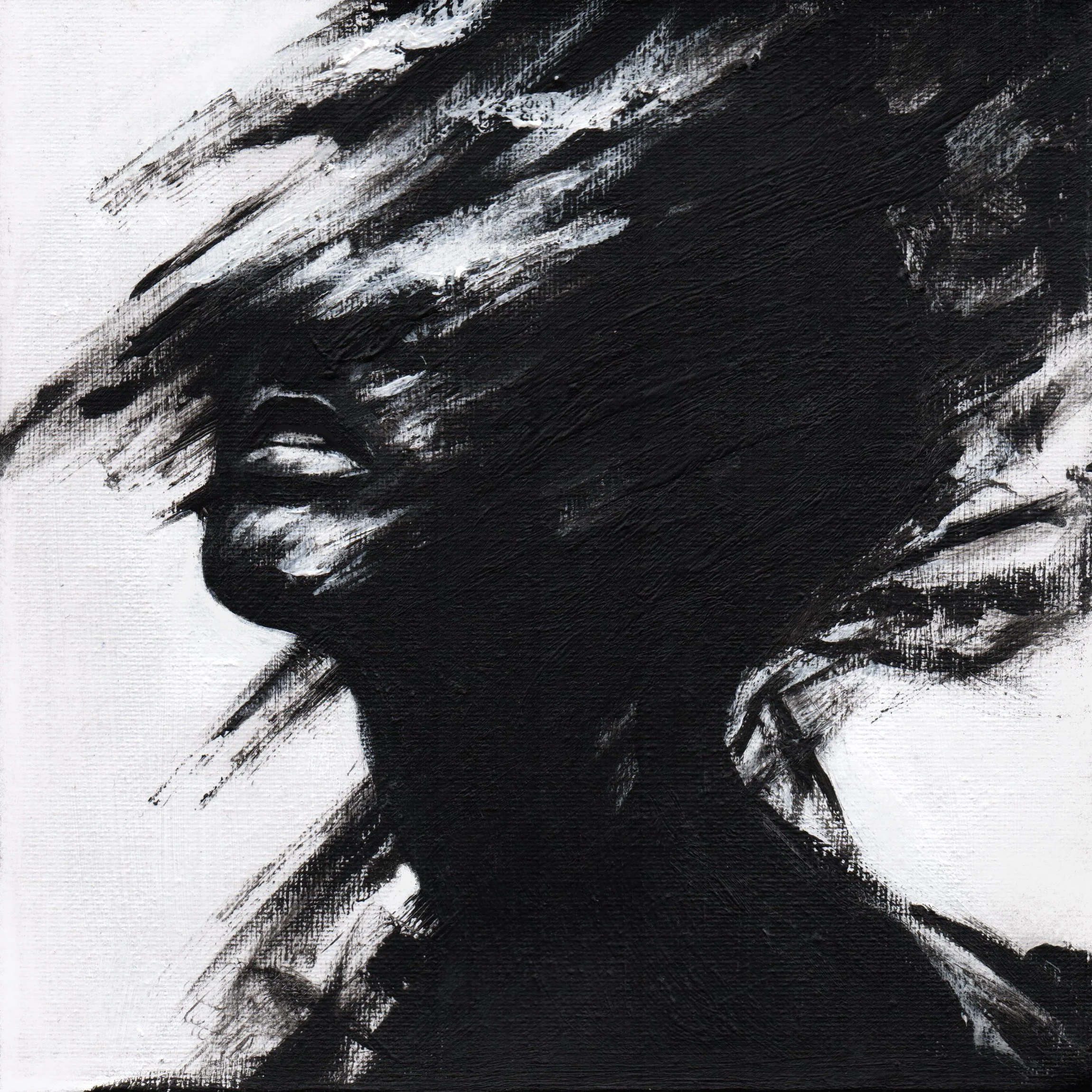 Mascara 20x20cm mascara and acrylic on canvas 2025 by VELLY..jpg