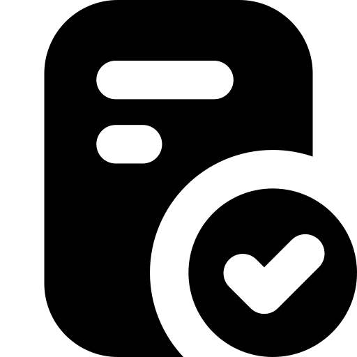 A black and white icon of a person in front of a presentation board with graphs and charts.