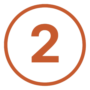 Number 2 inside an orange circle.