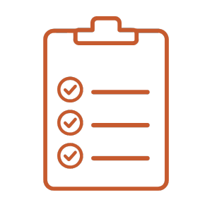 An illustration of a clipboard with a checklist of three items, each marked with a check.