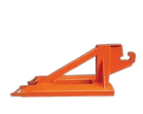 forklift attachment by Eichinger to move rolloff dumpsters of the Hooklift design.