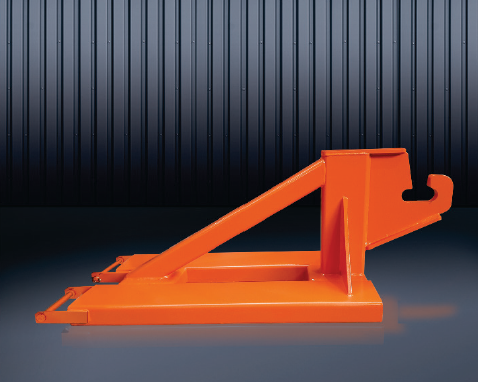 Eichinger Forklift attachment for moving roll off dumpsters