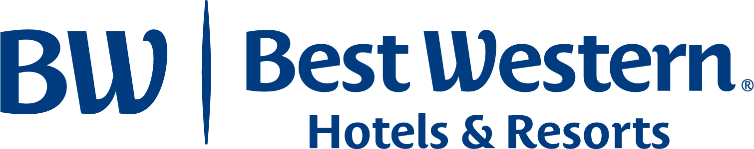 Logo of Best Western Hotels & Resorts with the words "BW" and "Best Western Hotels & Resorts" in blue.